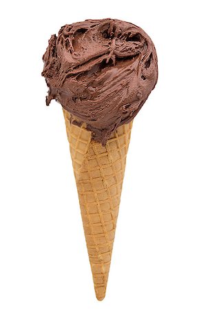 simsearch:400-06081324,k - milk chocolate ice cream isolated on white background, selective path included in the file. Stock Photo - Budget Royalty-Free & Subscription, Code: 400-08094054