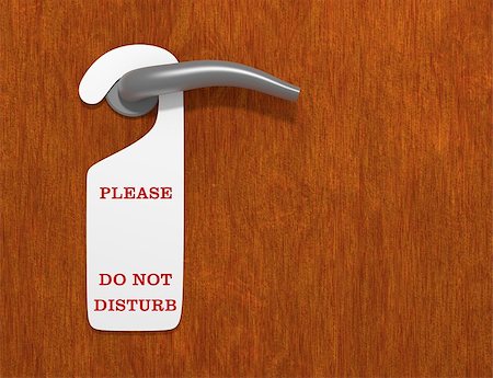 disturb sign - Illustration of a do not disturb sign Photographie de stock - Aubaine LD & Abonnement, Code: 400-08094221