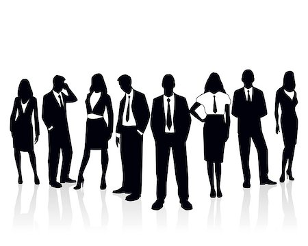 people meeting image background - Vector illustration of a business team silhouette Photographie de stock - Aubaine LD & Abonnement, Code: 400-08094817