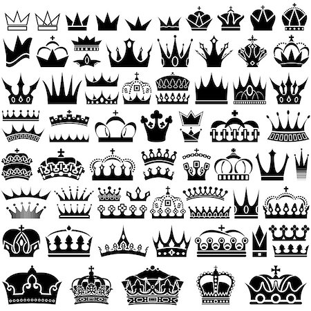 Crown Design Set - 70 Illustrations, Vector Stock Photo - Budget Royalty-Free & Subscription, Code: 400-08094987