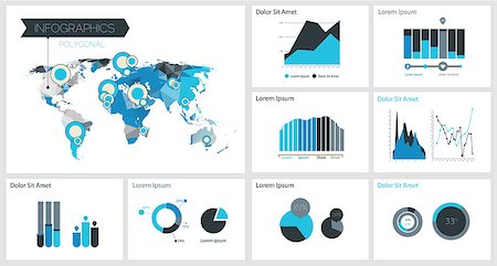 simsearch:400-08750925,k - 3d vector polygonal world map and infographics templates, infocharts, diagrams, 10 EPS Stock Photo - Budget Royalty-Free & Subscription, Code: 400-08094999
