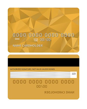 simsearch:400-07308715,k - Templates of credit card design with a triangle background. Vector illustration. Stock Photo - Budget Royalty-Free & Subscription, Code: 400-08095116