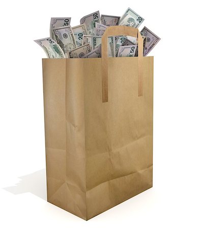 simsearch:400-08997019,k - Illustration of a paper bag full of money Stock Photo - Budget Royalty-Free & Subscription, Code: 400-08095392