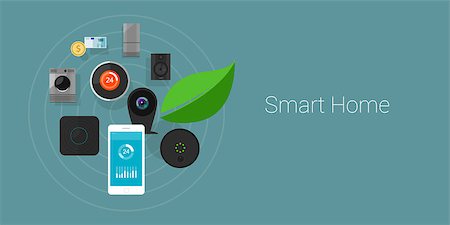 smart home house items connected devices internet Photographie de stock - Aubaine LD & Abonnement, Code: 400-08095789