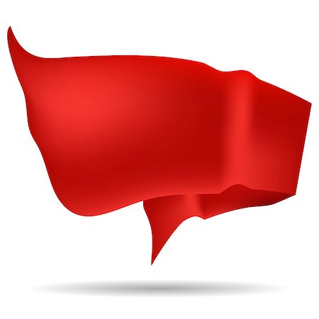simsearch:400-07829145,k - Red Ribbon Isolated on White Background. Red Waving Flag. Photographie de stock - Aubaine LD & Abonnement, Code: 400-08095899