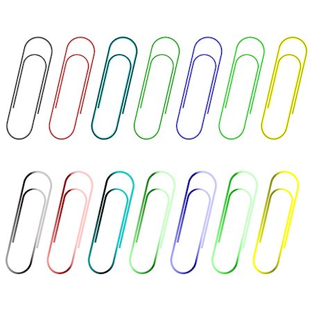 simsearch:400-06696037,k - Colorful Paper Clips Isolated on White Background. Stock Photo - Budget Royalty-Free & Subscription, Code: 400-08095924