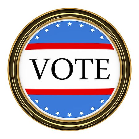 simsearch:400-04061855,k - Illustration of a button with red white and blue design and the word vote Foto de stock - Super Valor sin royalties y Suscripción, Código: 400-08096189