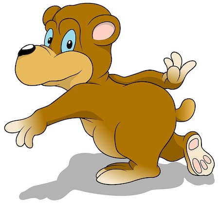 Running Bear - Colored Cartoon Illustration, Vector Stock Photo - Budget Royalty-Free & Subscription, Code: 400-08096200