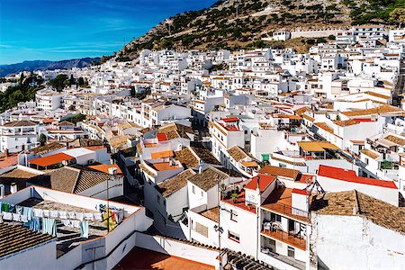 spain malaga landscape photography - Charming little white village of Mijas. Costa del Sol, Andalusia. Spain Stock Photo - Budget Royalty-Free & Subscription, Code: 400-08096264