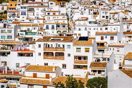 spain malaga landscape photography - Charming little white village of Mijas. Costa del Sol, Andalusia. Spain Stock Photo - Budget Royalty-Free & Subscription, Code: 400-08096263