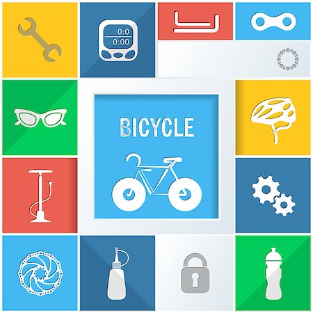 Infographic colorful background with bicycle icons vector illustration Stock Photo - Budget Royalty-Free & Subscription, Code: 400-08096523