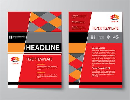 poster background - set of business magazine cover , flyer, brochure flat design templates Photographie de stock - Aubaine LD & Abonnement, Code: 400-08096605