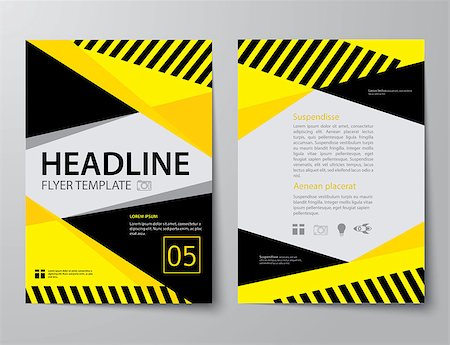 set of business magazine cover , flyer, brochure flat design templates Stock Photo - Budget Royalty-Free & Subscription, Code: 400-08096603