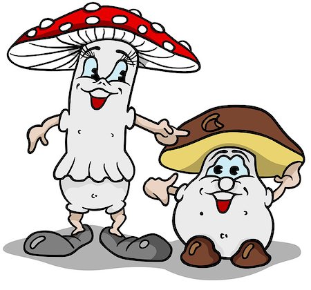 simsearch:400-04907025,k - Mushrooms - Cartoon Illustration, Vector Photographie de stock - Aubaine LD & Abonnement, Code: 400-08096753