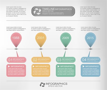 sasha2538 (artist) - Modern minimal style timeline infographic, numbered banners, vector Stockbilder - Microstock & Abonnement, Bildnummer: 400-08096915