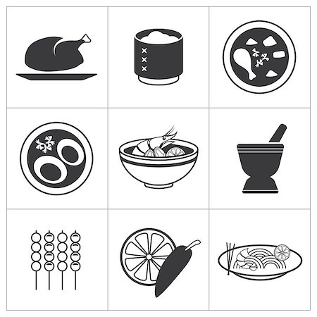 shrimp icon - icon thai food Stock Photo - Budget Royalty-Free & Subscription, Code: 400-08097169