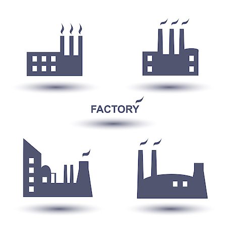 sasha2538 (artist) - Industrial building factory and power plants icon set Stockbilder - Microstock & Abonnement, Bildnummer: 400-08097183