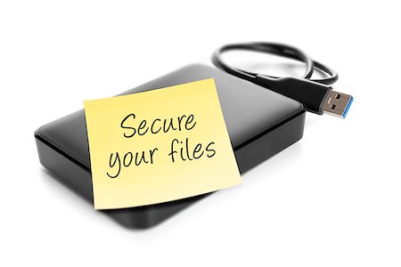 simsearch:400-04794358,k - An image of an external hard drive with the text Secure your files Stock Photo - Budget Royalty-Free & Subscription, Code: 400-08097269