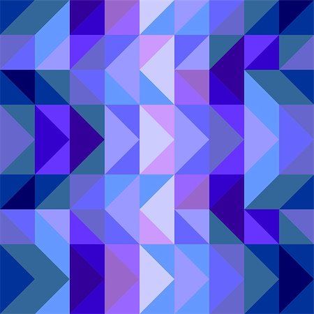 simsearch:400-08675660,k - Seamless vector blue pattern, texture or background. Violet, navy blue and dark colorful geometric mosaic shapes. Hipster flat surface design triangle wallpaper with Aztec chevron zigzag print Stock Photo - Budget Royalty-Free & Subscription, Code: 400-08097302