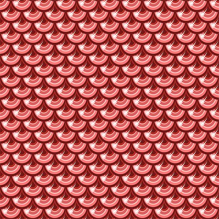 simsearch:400-08097395,k - Seamless  red shiny river fish scales texture. Dragonscale. Bright background for design. Vector illustration eps 10 Photographie de stock - Aubaine LD & Abonnement, Code: 400-08097397
