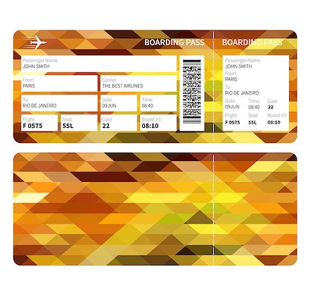 simsearch:400-08503492,k - Airline boarding pass ticket for business class. Vector illustration. Stock Photo - Budget Royalty-Free & Subscription, Code: 400-08097536