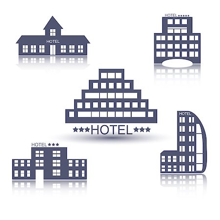 simsearch:400-07033344,k - Hotel buildings flat design web icons set. Vector illustration Foto de stock - Super Valor sin royalties y Suscripción, Código: 400-08097561