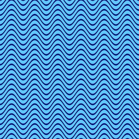 simsearch:400-08042759,k - Blue seamless wavy line pattern vector illustration Stockbilder - Microstock & Abonnement, Bildnummer: 400-08098207