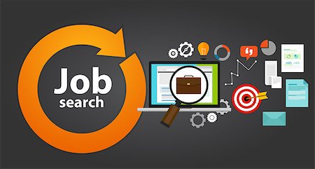 job search bag loop online web employment career icon hunting Foto de stock - Royalty-Free Super Valor e Assinatura, Número: 400-08098409