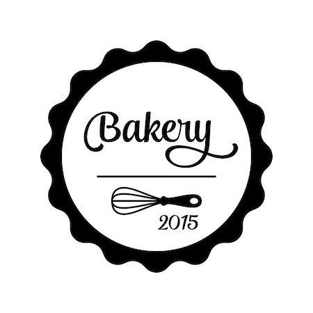 Black vector bakery label isolated on white background Stock Photo - Budget Royalty-Free & Subscription, Code: 400-08098507