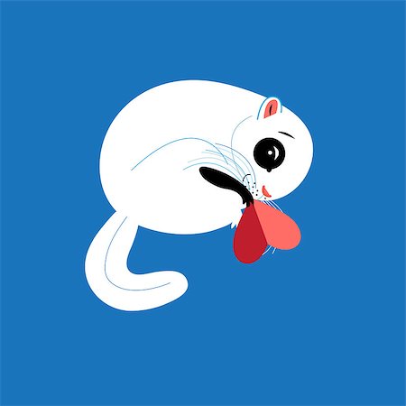 simsearch:400-07933418,k - little graphic of squirrel in love with heart on a blue background Photographie de stock - Aubaine LD & Abonnement, Code: 400-08098523