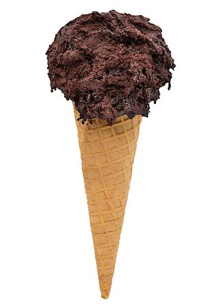 simsearch:400-04279963,k - chocolate ice cream isolated on white background, selective path included in the file. Foto de stock - Super Valor sin royalties y Suscripción, Código: 400-08093776
