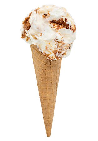 caramel ice cream isolated on white background, selective path included in the file. Stock Photo - Budget Royalty-Free & Subscription, Code: 400-08093777