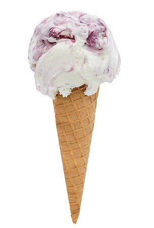 simsearch:400-06081324,k - cherry ice cream isolated on white background, selective path included in the file. Stock Photo - Budget Royalty-Free & Subscription, Code: 400-08093778