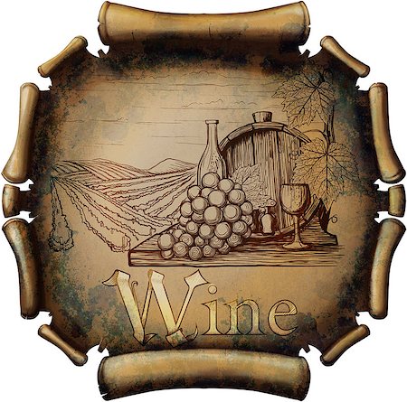 simsearch:400-08791429,k - Vintage wine label on grungy backgrounds of labeled and picture Stockbilder - Microstock & Abonnement, Bildnummer: 400-08093842