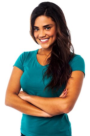 simsearch:693-03707560,k - Smiling young pretty woman posing casually Fotografie stock - Microstock e Abbonamento, Codice: 400-08107205