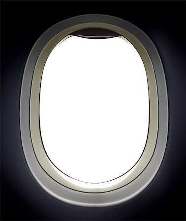 Airplane window view over white Stock Photo - Budget Royalty-Free & Subscription, Code: 400-08107411