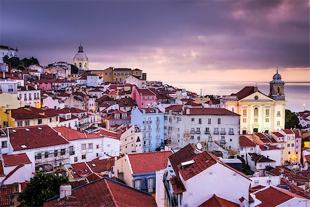Lisbon, Portugal skyline at Alfama, the oldest district of the city. Photographie de stock - Aubaine LD & Abonnement, Code: 400-08107456