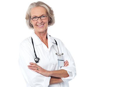 simsearch:400-08131186,k - Female physician posing with arms crossed Foto de stock - Royalty-Free Super Valor e Assinatura, Número: 400-08107902