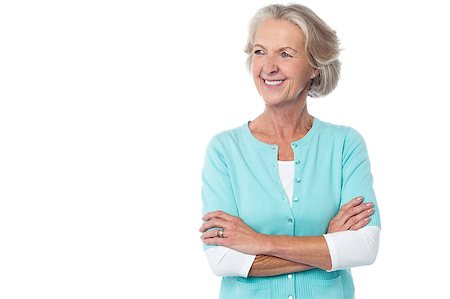 simsearch:693-03707560,k - Confident aged woman in casuals, arms crossed. Fotografie stock - Microstock e Abbonamento, Codice: 400-08107982