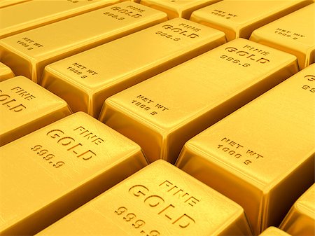 simsearch:400-06770545,k - gold ingots on a white background Stock Photo - Budget Royalty-Free & Subscription, Code: 400-08108710