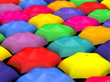 simsearch:400-08556675,k - many colored umbrellas on a white background Fotografie stock - Microstock e Abbonamento, Codice: 400-08108839