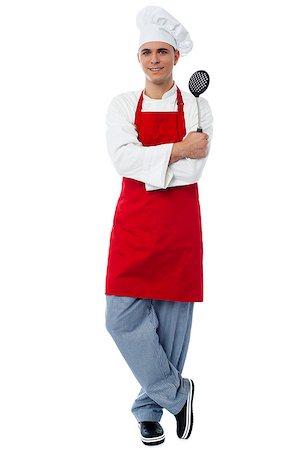 Handsome male chef posing with skimmer Stock Photo - Budget Royalty-Free & Subscription, Code: 400-08108978