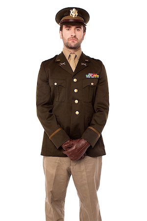 Young confident military man posing Stock Photo - Budget Royalty-Free & Subscription, Code: 400-08109056