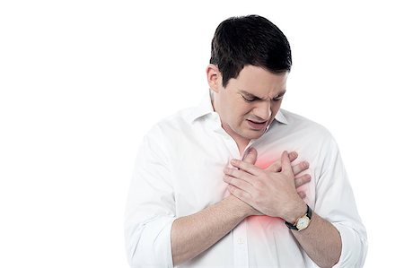 Man suffering from chest pain, heart attack. Photographie de stock - Aubaine LD & Abonnement, Code: 400-08109201