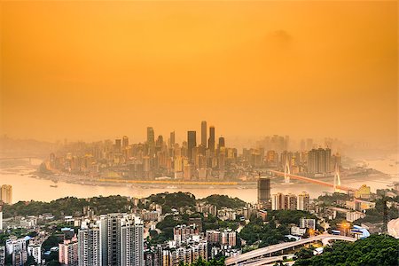 Chongqing, China cityscape. Photographie de stock - Aubaine LD & Abonnement, Code: 400-08114004