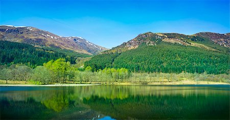 simsearch:400-08114103,k - Forest and Mountian Reflections - Scotland, UK Foto de stock - Royalty-Free Super Valor e Assinatura, Número: 400-08114106