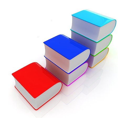 Glossy Books Icon isolated on a white background Stock Photo - Budget Royalty-Free & Subscription, Code: 400-08114463