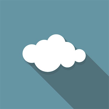 simsearch:400-07546122,k - Cloud Flat Icon with Long Shadow, Vector Illustration Eps10 Stock Photo - Budget Royalty-Free & Subscription, Code: 400-08114549