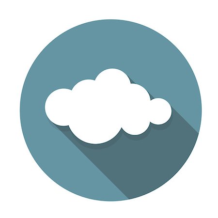 simsearch:400-07546122,k - Cloud Flat Icon with Long Shadow, Vector Illustration Eps10 Stock Photo - Budget Royalty-Free & Subscription, Code: 400-08114551