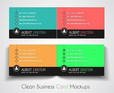 Modern Business Card Mockup for your corporate cards backgrounds or personal card layouts. Stock Photo - Budget Royalty-Free & Subscription, Code: 400-08114747